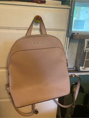 Michael Kors Light Blush Saffiano Leather Backpack